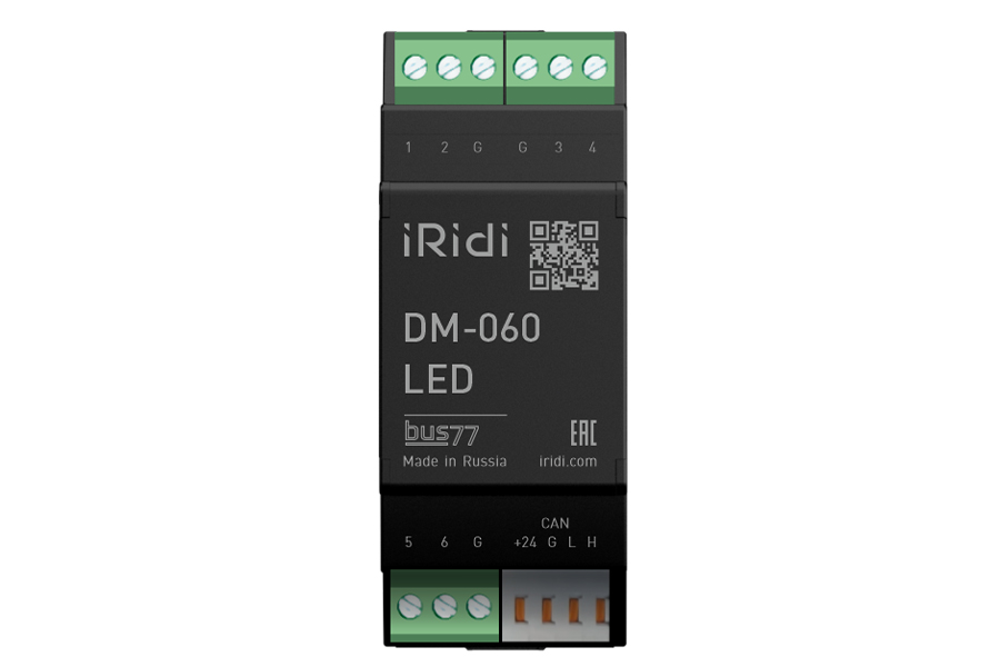 Малогабаритный модуль iRidi [DM-060LED] управления светодиодными лентами, 6 каналов, шина CAN (Bus77) thumbnail 2