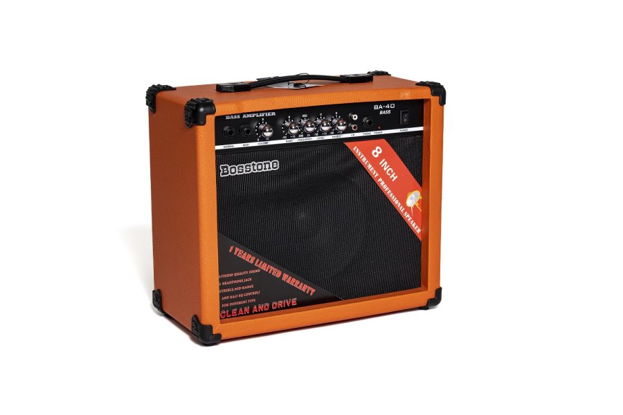 Bosstone BA-40W Orange Комбоусилитель для бас гитары: Мощность - 40 Ватт, Динамик 8"". thumbnail 2