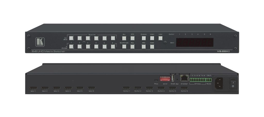 [VS-66H2] Матричный коммутатор 6х6 HDMI с независимой коммутацией эмбедированного звука thumbnail 2