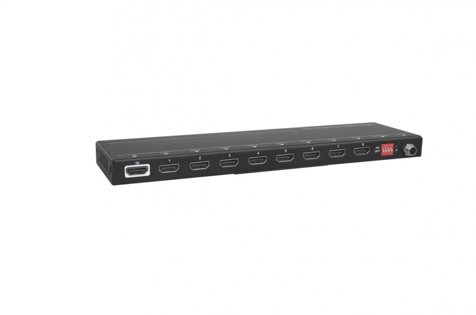 Усилитель-распределитель Digis SMI-18-2, HDMI 1x8, 4K 60Гц 4:4:4 (HDR), HDCP 2.2, HDMI 2.0 (18Гб/с), масштабирование 4K в 1080p, EDID thumbnail 2