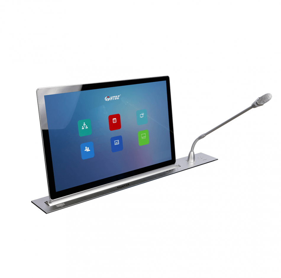 HT-25215DT. Встраиваемый выдвижной монитор 21,5",  1920x1080, touch-дисплей, выдвижной конденсаторный  микрофон с индикацией thumbnail 2
