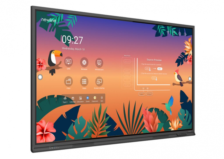 Интерактивная LED панель Newline TT-8623QAS: 86" дюймов, 4K, ОЗУ 8 Гб, ПЗУ 128 Гб thumbnail 2