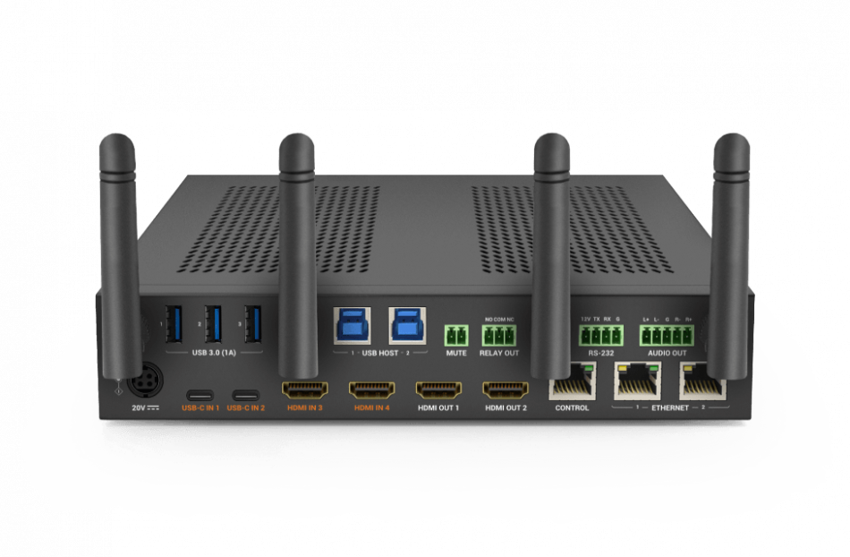 SW-640L-TX-W, Передатчик-коммутатор 4х2 с USB-C (питание до 60 Вт), HDMI 2.0 и USB 3.0. Поддержка 4K UHD @ 60Гц RGB 4:4:4 (18 Гб/c), мультивьювер, де-эмбендинг аудио, MST, беспроводное видео, 2xLAN. Управление: LAN, RS-232, реле. thumbnail 2