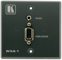 [WXA-1(G)] Настенная Kramer панель для коммутации графических сигналов (от VGA до UXGA) через HD15F и аудиосигналов через mini Jack (3,5 мм) (Евро) серая thumbnail 2