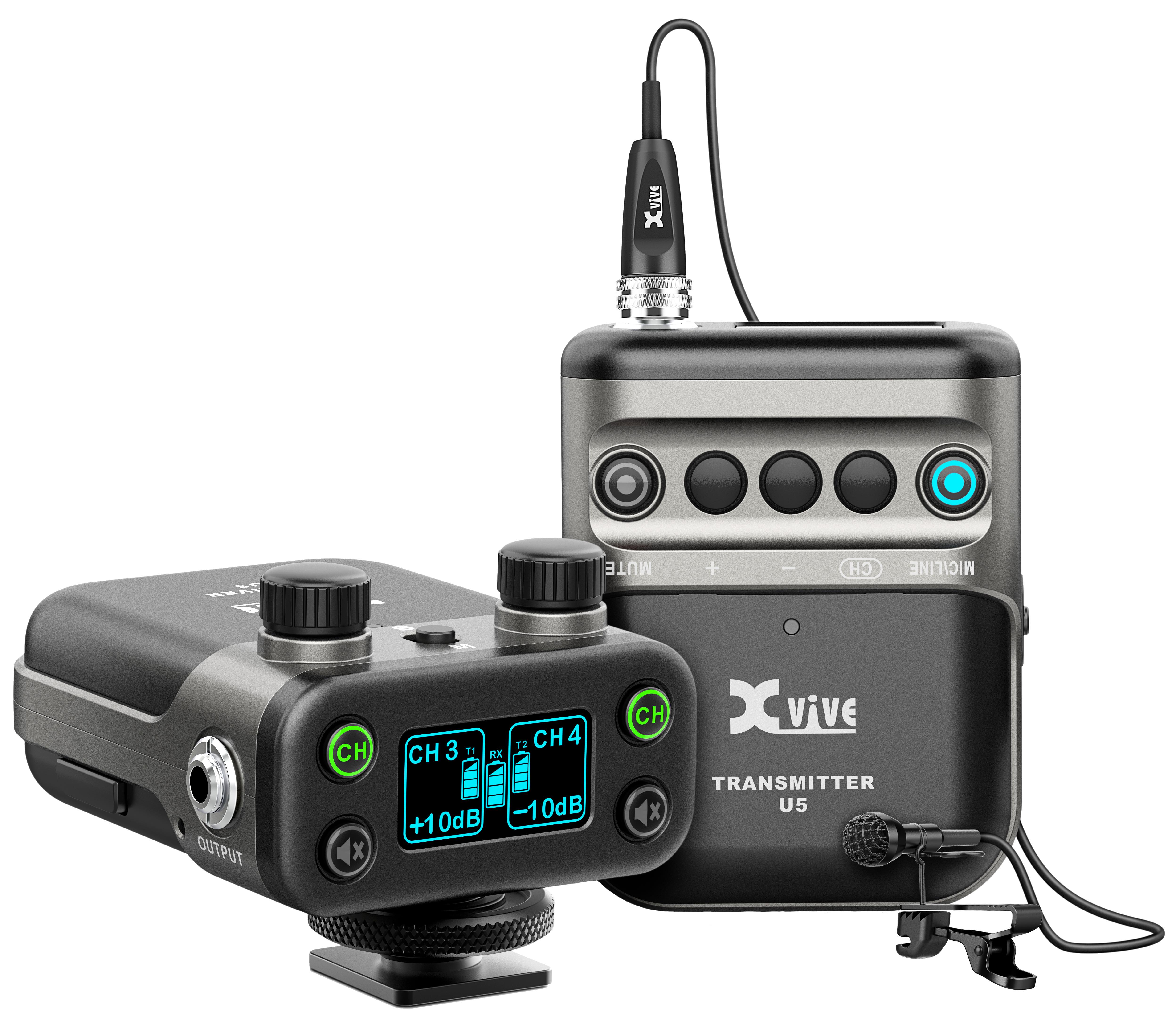 XVIVE U5 1*transmitter+1*receiver+1lavalier microphone беспроводная система для видеокамер с петличным микрофоном thumbnail 2