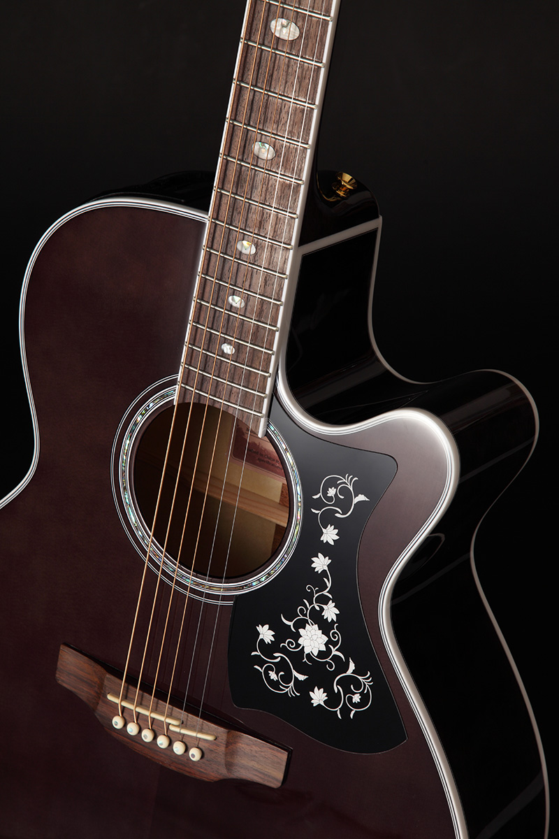 TAKAMINE GN75CE TBK Электроакустическая гитара типа NEX CUTAWAY, цвет - полупрозрачный чёрный, верхняя дека - массив ели thumbnail 7