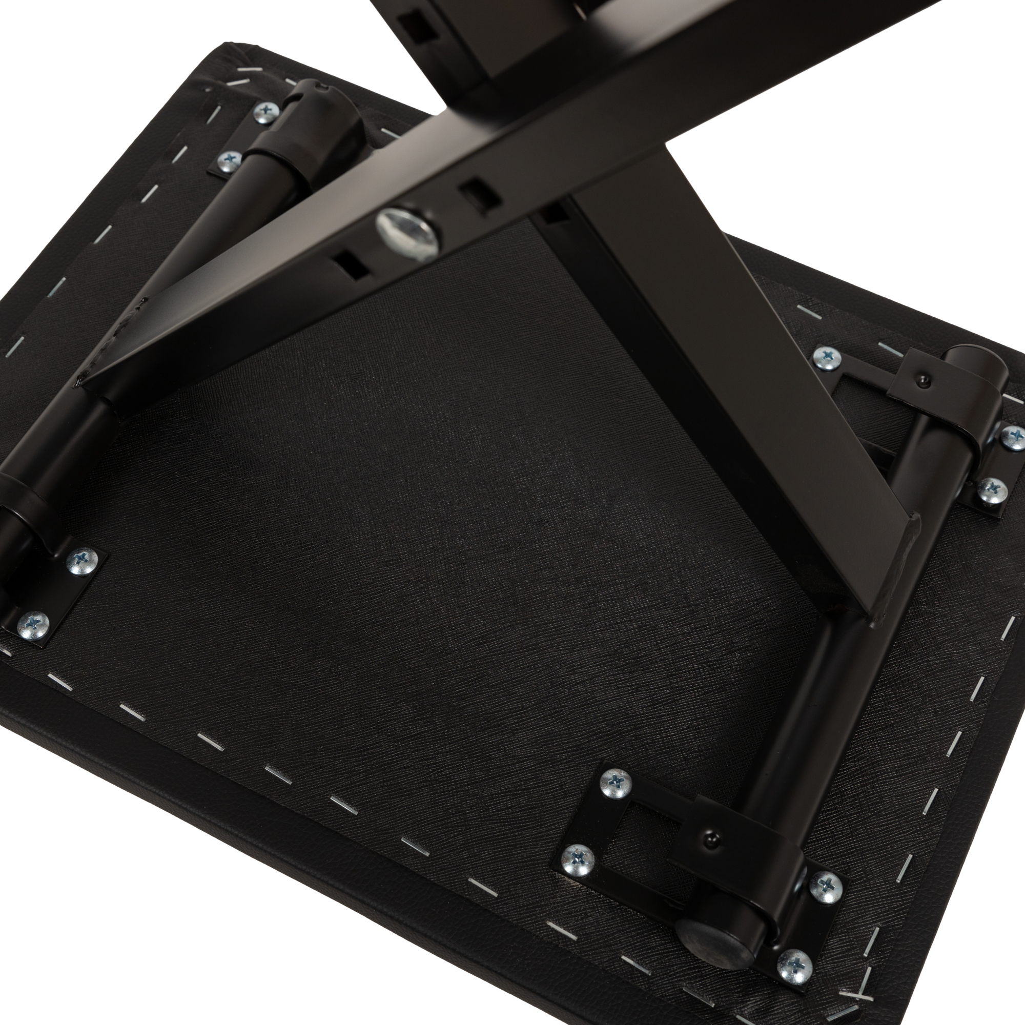 ROCKDALE Q-90 black компактная банкетка для пианиста складной конструкции, высота 40-48 см, сиденье 40х30х3,5 см, металл, цвет ч thumbnail 6