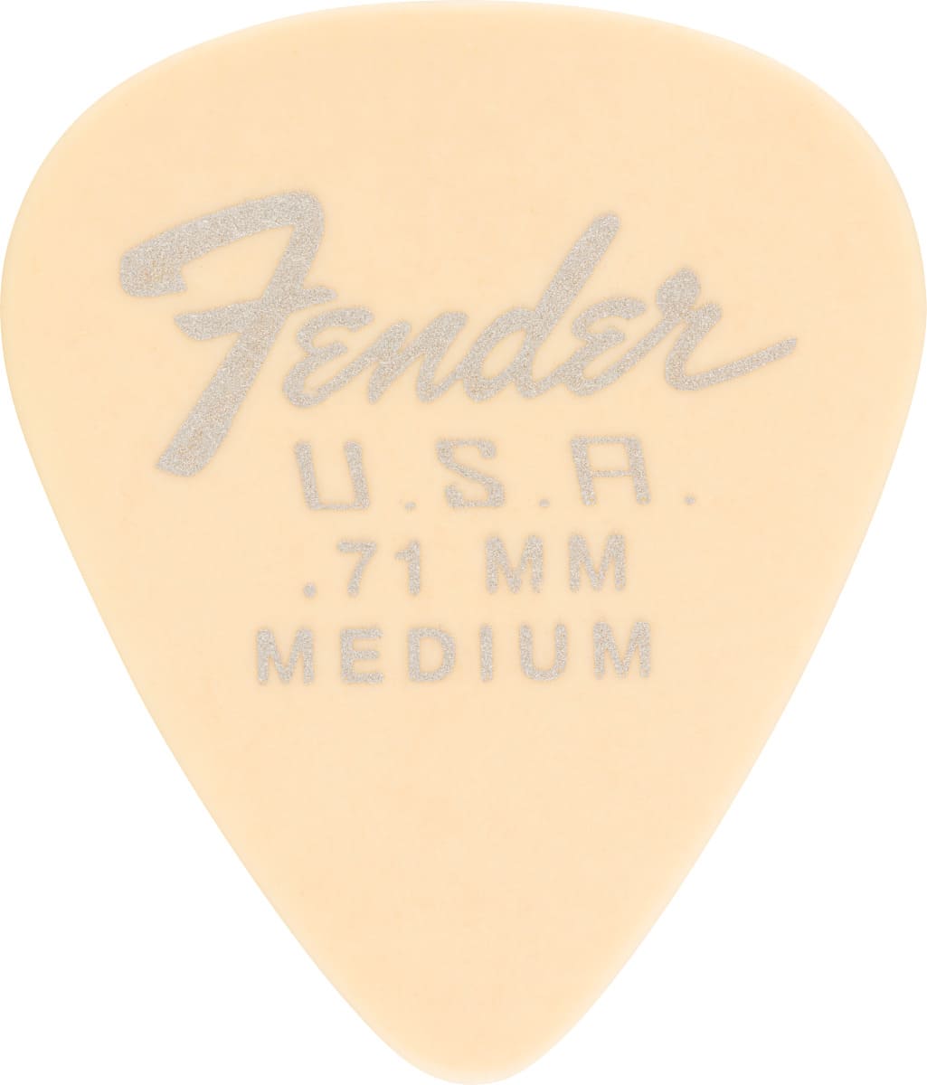 FENDER 351 DURA-TONE .71 12 PK OLY медиатор 0.71 мм, средний, цвет винтажный белый thumbnail 2