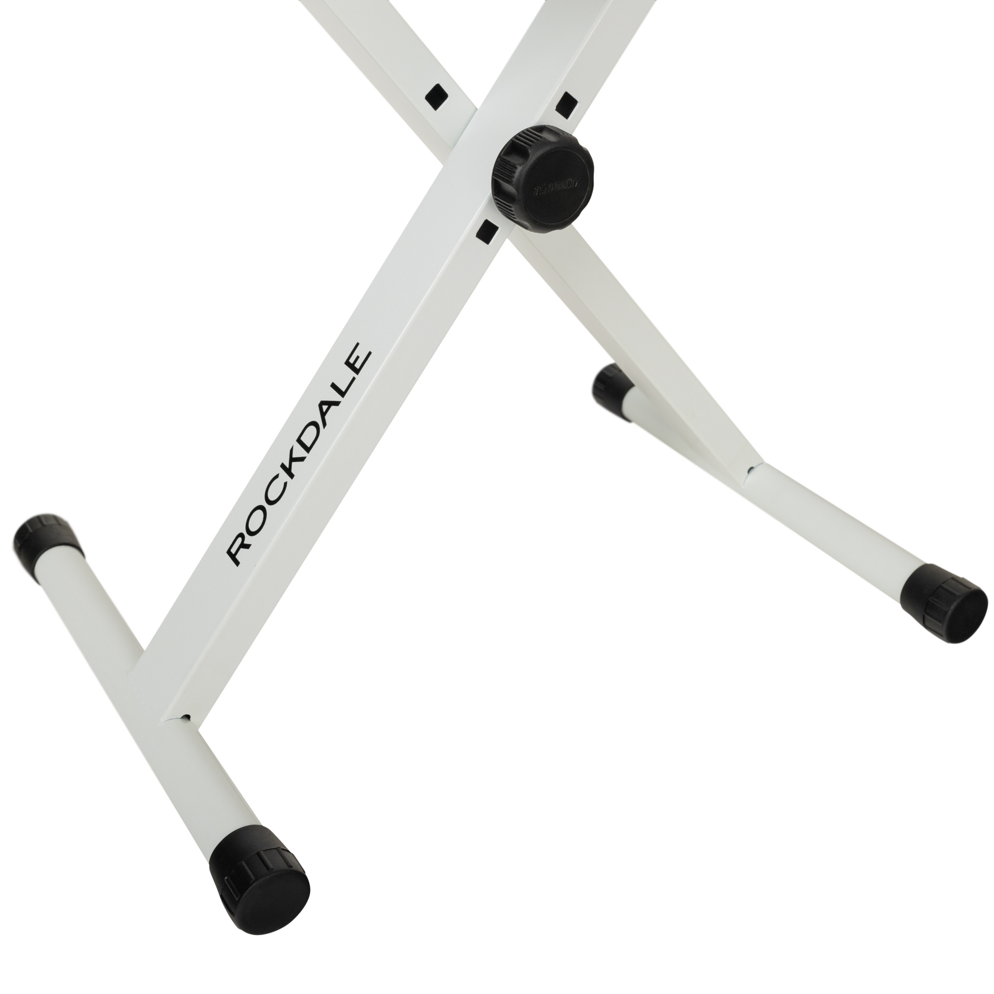 ROCKDALE Q-90 white компактная банкетка для пианиста складной конструкции, высота 40-48 см, сиденье 40х30х3,5 см, металл, цвет б thumbnail 4