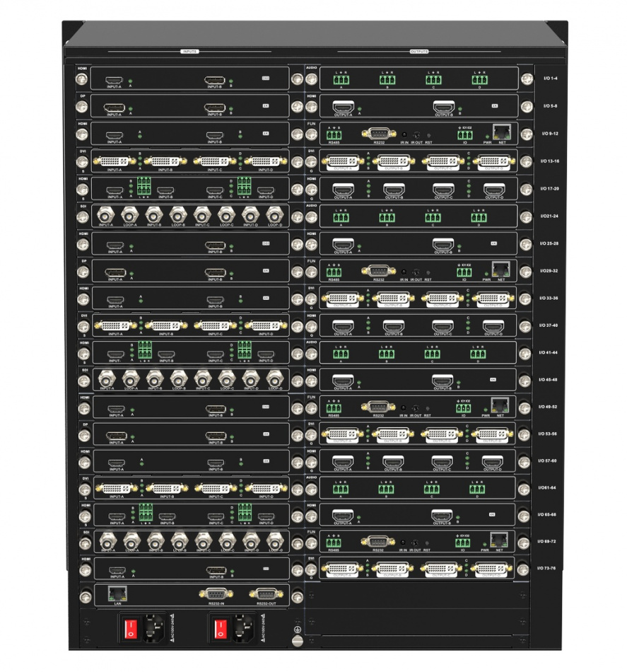 [VWP-76x76] Видеопроцессор модульный Digis 76x76 (12U шасси), до 4K, до 8 слоев, HDMI / DVI / DP / SDI / Аудио, бесподрывный, Предпросмотр, OSD, RS232, GUI thumbnail 2