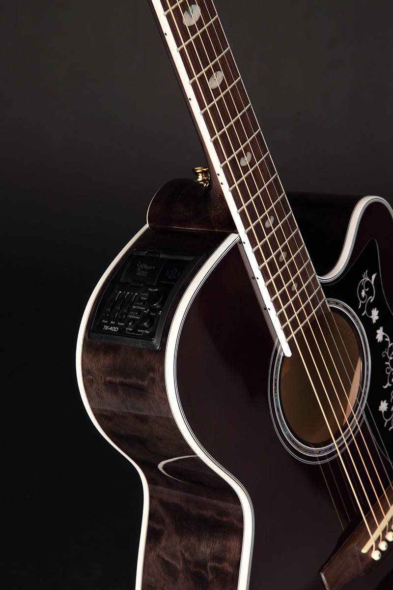 TAKAMINE GN75CE TBK Электроакустическая гитара типа NEX CUTAWAY, цвет - полупрозрачный чёрный, верхняя дека - массив ели thumbnail 4