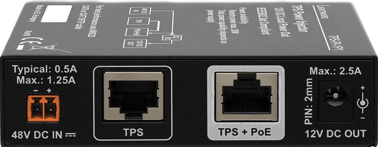 TPS-PI-1P1, однопортовый инжектор питания для устройств моделей UMX-TPS-TX120/130/140, WP-UMX-TPS-TX120/130-US, SW4-TPS-TX240 и TPS-TX210/220. thumbnail 2