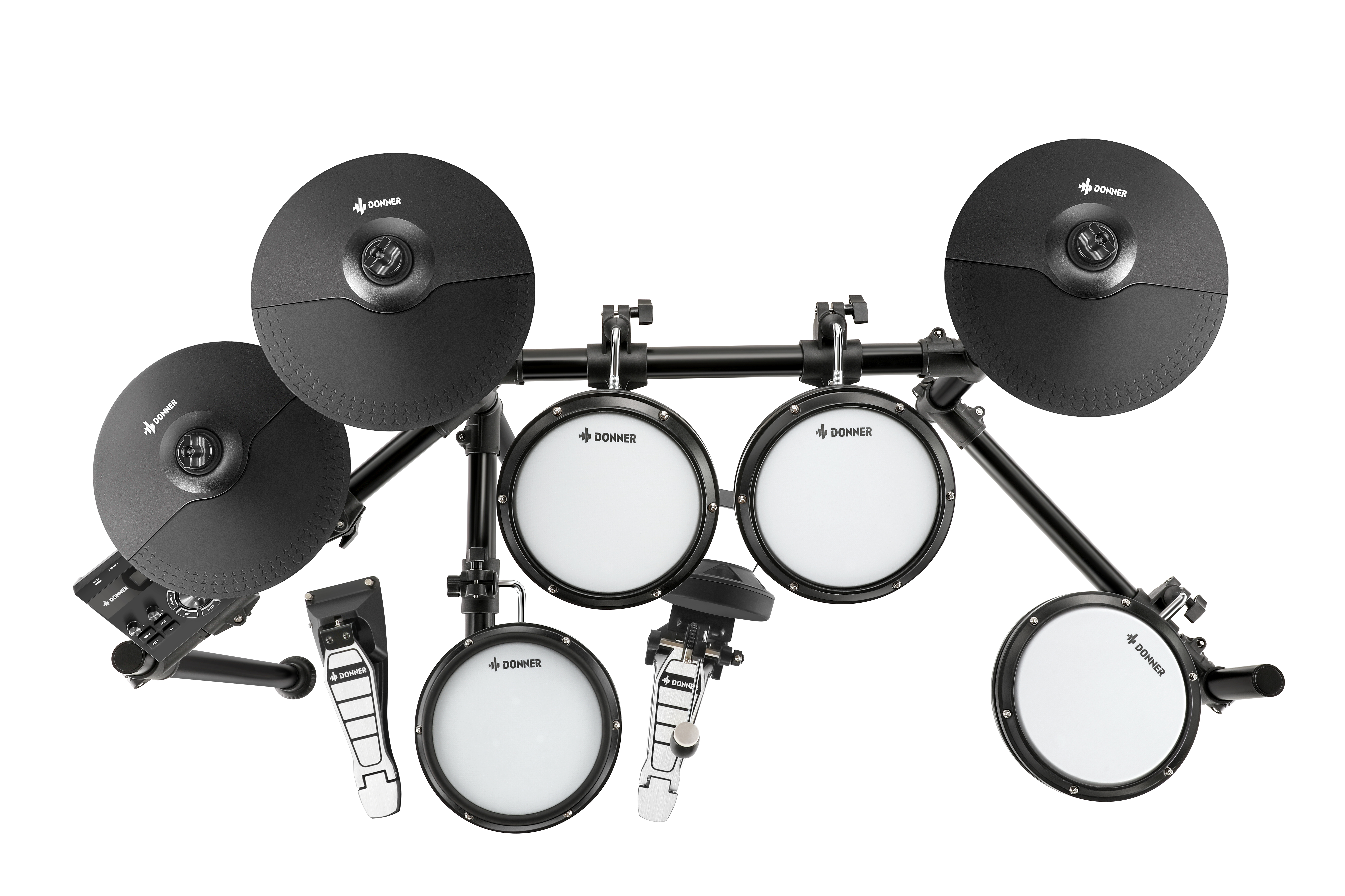 DONNER DED-200 Electric Drum Set 5 Drums 3 Cymbals электронная ударная установка (5 пэдов барабанов, 3 пэда тарелок, стул для ба thumbnail 3