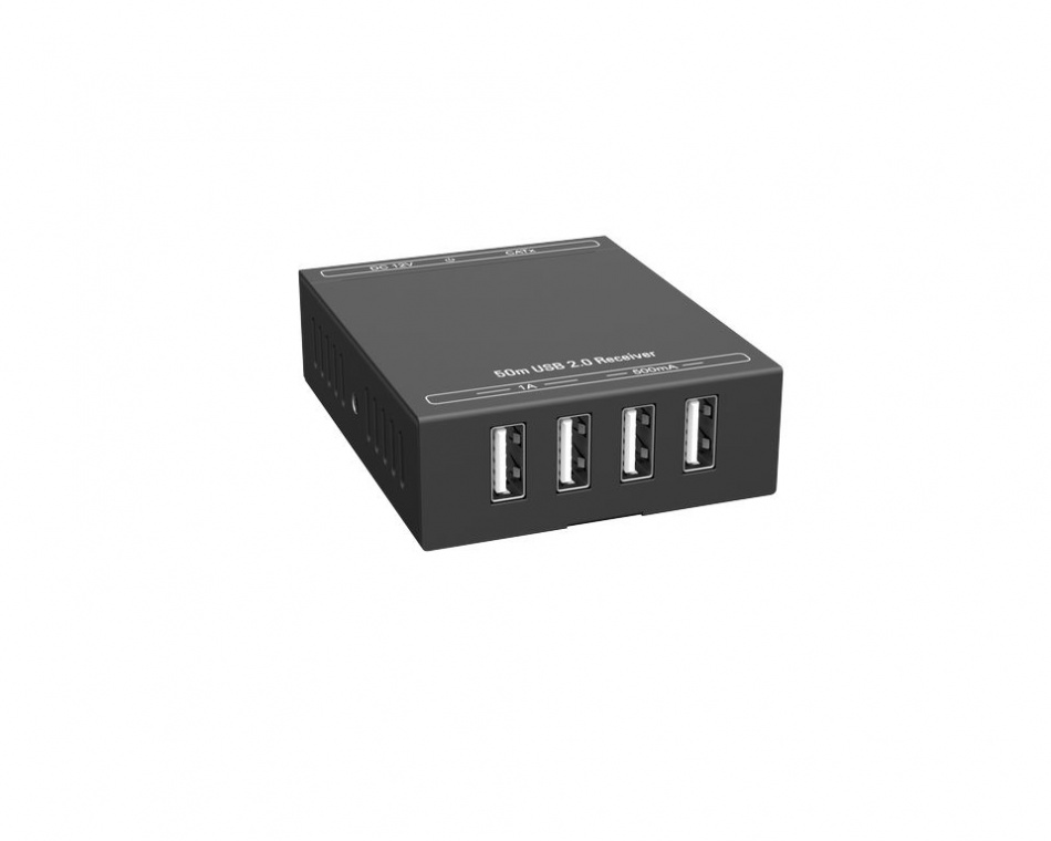 [EX-USB50-2] Комплект передатчик-усилитель и приемник USB сигнала по витой паре Digis, USB 2.0, до 480 Мбит/с, встроенный хаб 1х4, поддержка USB 3.0, до 5В питания на порт, передача до 50м thumbnail 2