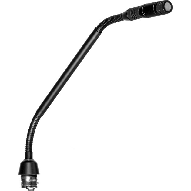 Конденсаторный микрофон SHURE [MX410LPDF/C] две гибкие секции, 6-контактный разъём, длина 25,4 см, двухцветный индикатор у основания, без предусилителя, кардиоида, ветрозащита в комплекте, цвет чёрный thumbnail 2