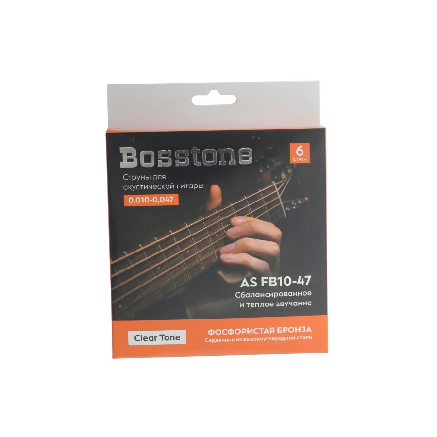 Bosstone AS B10-47 ВАКУУМНАЯ УПАКОВКА Струны для акустической гитары бронза 80/20 калибр 0.010-0.047 thumbnail 2