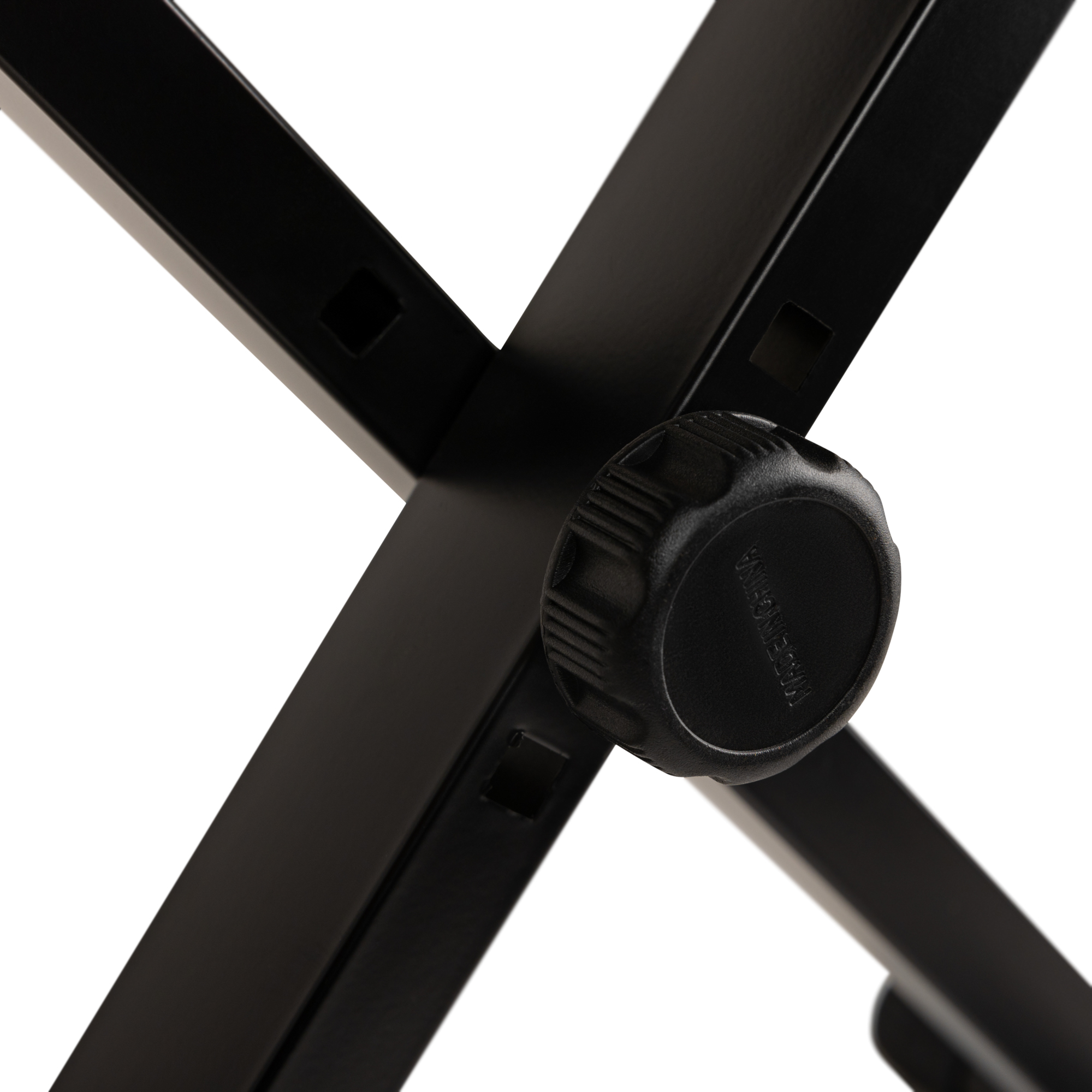 ROCKDALE Q-90 black компактная банкетка для пианиста складной конструкции, высота 40-48 см, сиденье 40х30х3,5 см, металл, цвет ч thumbnail 4