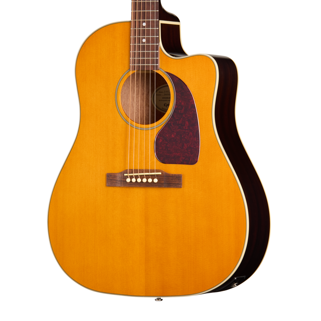 J-45 EC (All Solid Wood; Fishman Presys-II) Aged Vintage Sunburst Электроакустическая гитара thumbnail 2