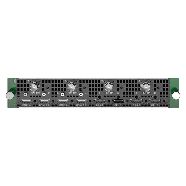 Карта входа Pixelhue [Q8_HDMI2.0+DP1.2+12G -SDI Input Card_II] HDMI2.0 / DP1.2 / 12G-SDI для Q8: приём сигналов с ноутбуков, медиаисточников и профессиональных камер/пультов вещательного класса. thumbnail 2