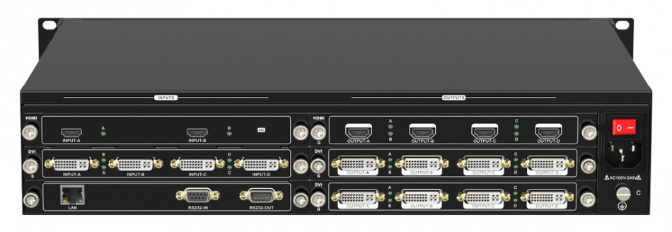 [VWP-8x12] Видеопроцессор модульный Digis 8х12 (2U шасси), до 4K, до 8 слоев, HDMI / DVI / DP / SDI / Аудио, бесподрывный, Предпросмотр, OSD, RS232, GUI thumbnail 2