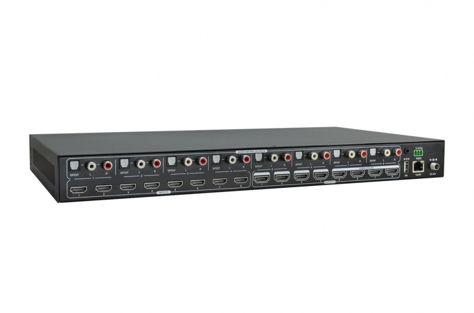 [MAMI-88-2A] Матричный коммутатор Digis, HDMI 8x8, 4K 60Гц 4:4:4, 4K до 1080p масштабирование, HDMI 2.0 (18Гб/с), Аудио матрица, де-эмбеддер, стерео RCA (R и L), SPDIF, HDCP 2.3, RS232, TCP/IP (GUI) thumbnail 2