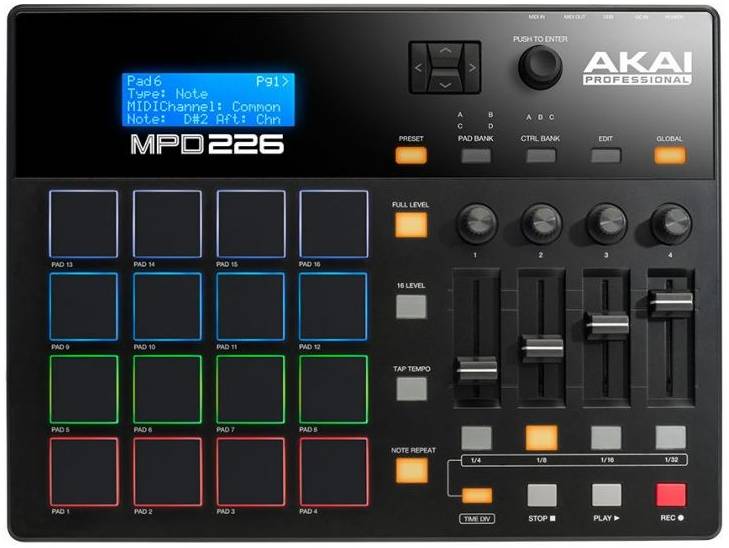 AKAI PRO MPD226 - USB/MIDI-контроллер thumbnail 2