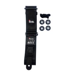 BlackSmith NSCBS-001  ремень для гитар, нейлон, черный, силиконовые стреплоки, кожаные концы thumbnail 2
