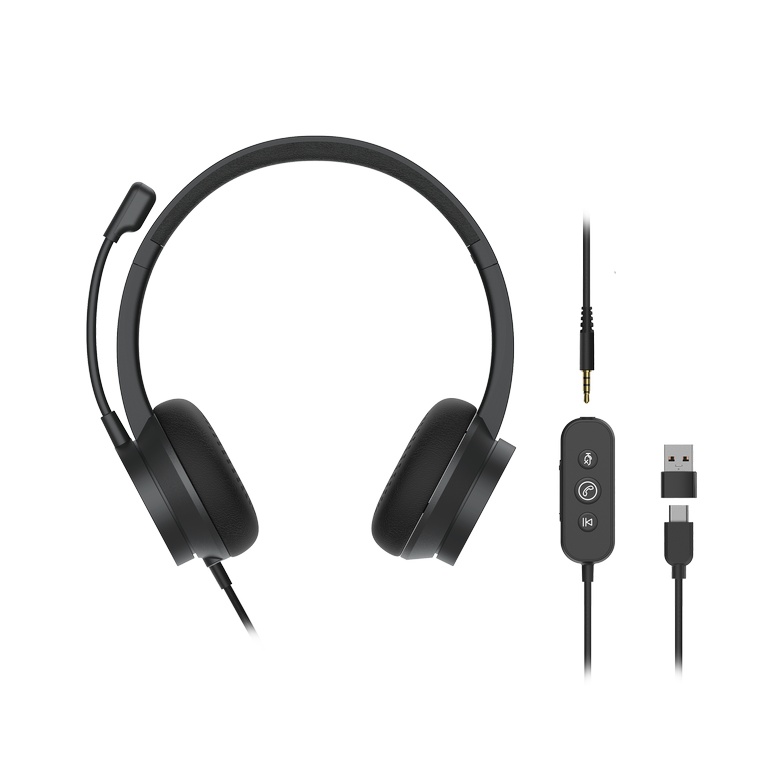 HP10. Гарнитура Nuroum, поворотные динамики на 150°, микрофон, TRS 3.5 mm, USB thumbnail 2