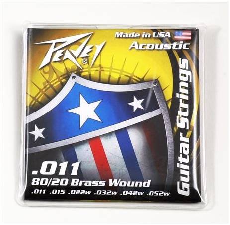 PEAVEY 80/20 Acoustic Brass Wound Strings 11s - Струны thumbnail 2