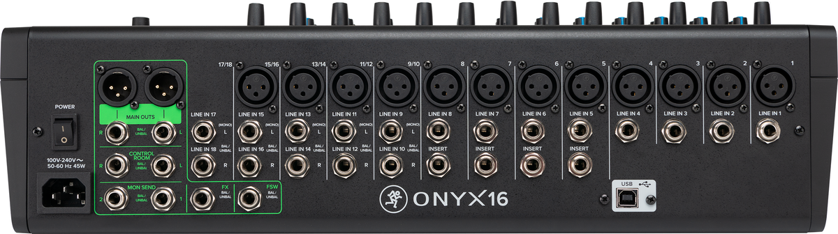 MACKIE ONYX16 16-канальный микшер с поканальной записью, процессором эффектов и USB thumbnail 3