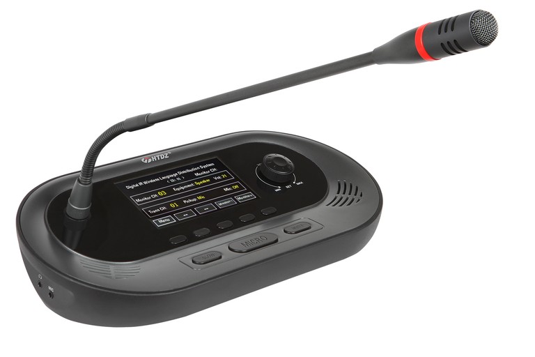 HT-6700Y/08. Микрофонный пульт синхропереводчика HTDZ серии HT-6700, 8 каналов, микрофон 42 см, гарнитура переводчика, 12-DIN кабель 2 м thumbnail 2