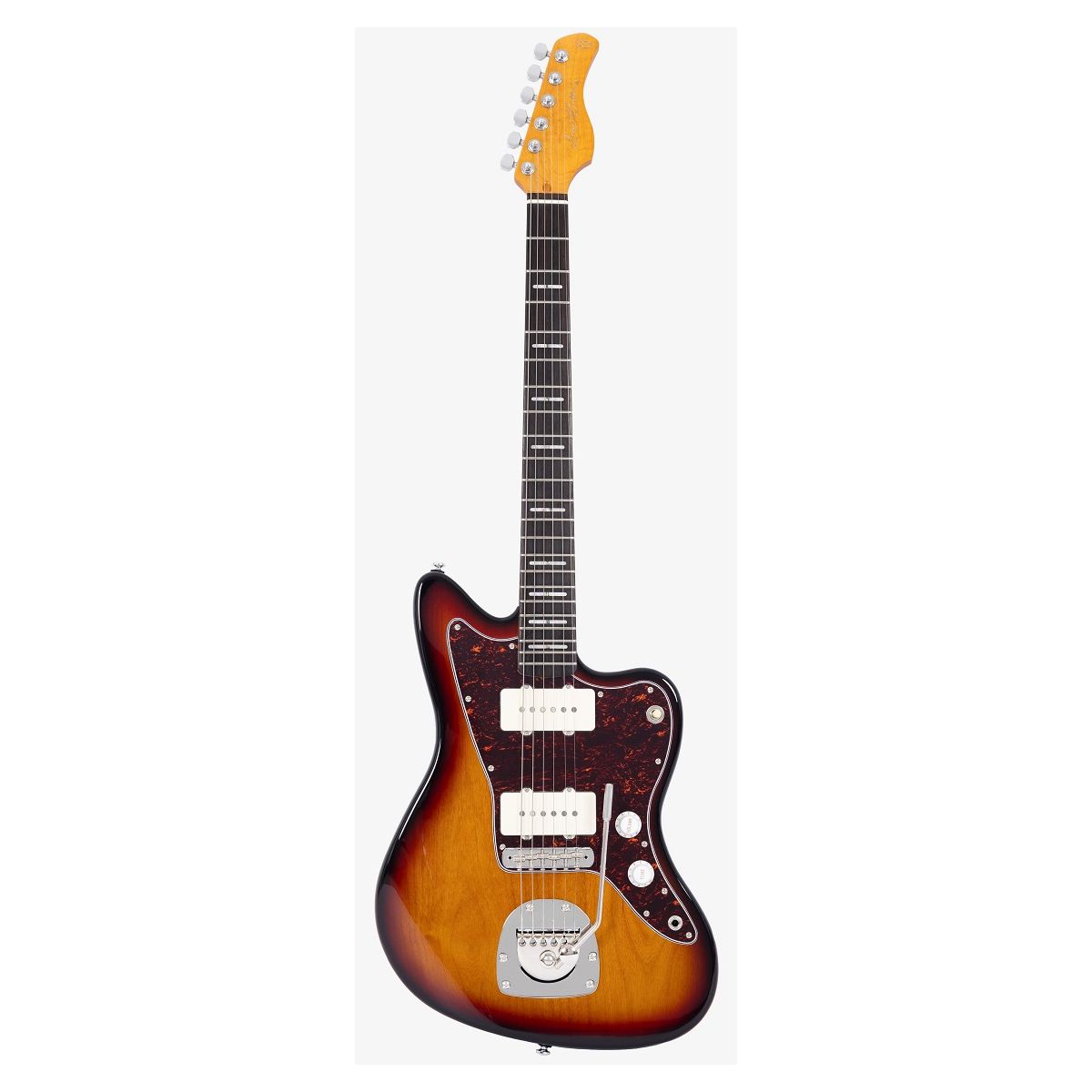 Sire J5 3TS  электрогитара, форма Jazzmaster, Tremolo, махагони, клен/эбони, цвет санберст thumbnail 2