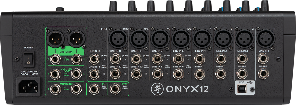 MACKIE ONYX12 12-канальный микшер с поканальной записью, процессором эффектов и USB thumbnail 5