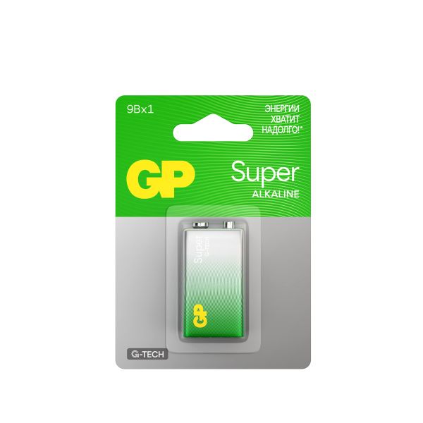 GP Super G-Tech 6LR61/1604A 9V  батарейка крона в блистере 9В thumbnail 2