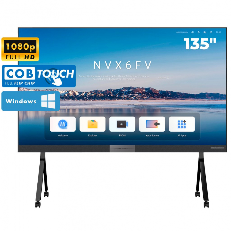 Светодиодный экран QSTECH 135" FHD 13515, 3.031х1.813 (интерактивный, Windows, COB) thumbnail 2