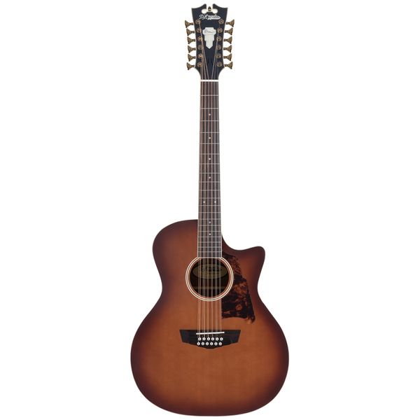 D'Angelico Premier Fulton Caramel Burst  12-струнная электроакустическая гитара, цвет коричневый