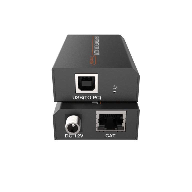 [EX-USB100-2] Комплект передатчик-усилитель и приемник USB сигнала по витой паре Digis, USB 2.0, до 480 Мбит/с, встроенный хаб 1х2, передача до 100м по FTP Cat 5e/6/6a, PoC