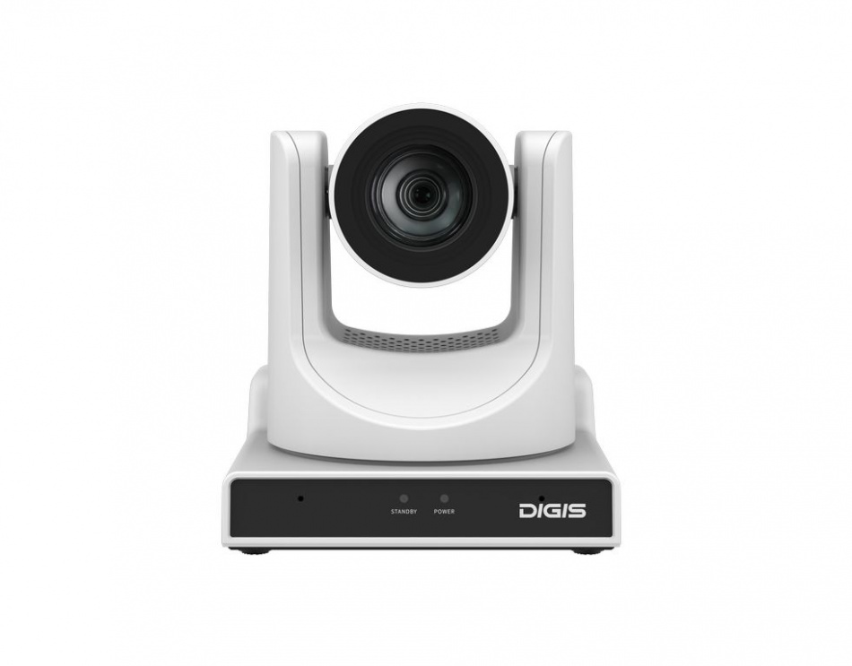 PTZ-камера Digis DSM-F2060W-A, 1080p 60, 20x, 60,7°, AI Tracking, HDMI 1.3, USB 3.0, 3G-SDI, IP, RS485, RS232, PoE, Белый