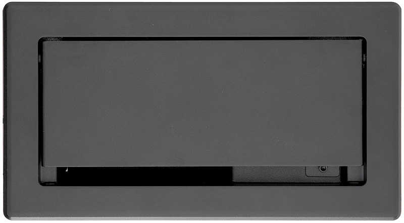 Extron Cable Cubby 202 EU Архитектурный лючок Cable Cubby 202 линейки Series/2 для подключений аудио, видео и питания переменного тока, розетка AC для Европы - цвет чёрный thumbnail 3