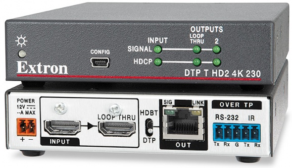 Extron DTP T HD2 4K 330 Передатчик DTP на длинные дистанции для HDMI с локальным выходом thumbnail 2