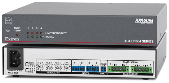 Extron XPA U 1004 4-канальные низкоомные и трансляционные усилители – 100 Вт на канал thumbnail 2