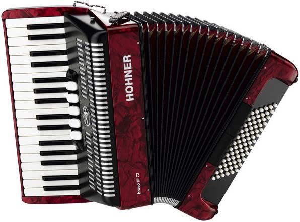 HOHNER Bravo III 72 red - Аккордеон 3/4