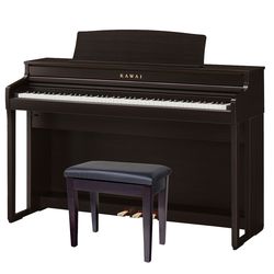 Kawai CA401 R  цифровое пианино с банкеткой, 88 клавиш, механика GFC, 192 полифония, 19 тембров