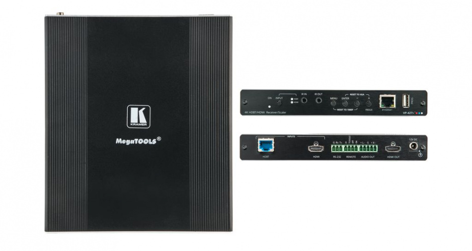 [VP-427X1] Масштабатор HDBaseT и HDMI в HDMI с деэмбедированием аудио; поддержка 4К60 4:4:4, CEC, вход HDBaseT