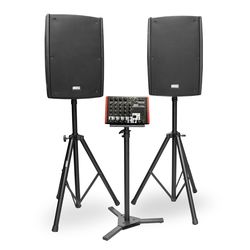Nordfolk MS12 MKII  моб звук комплект, 1200 Вт, 2 х АС + активный микш, MP3, Bluetooth