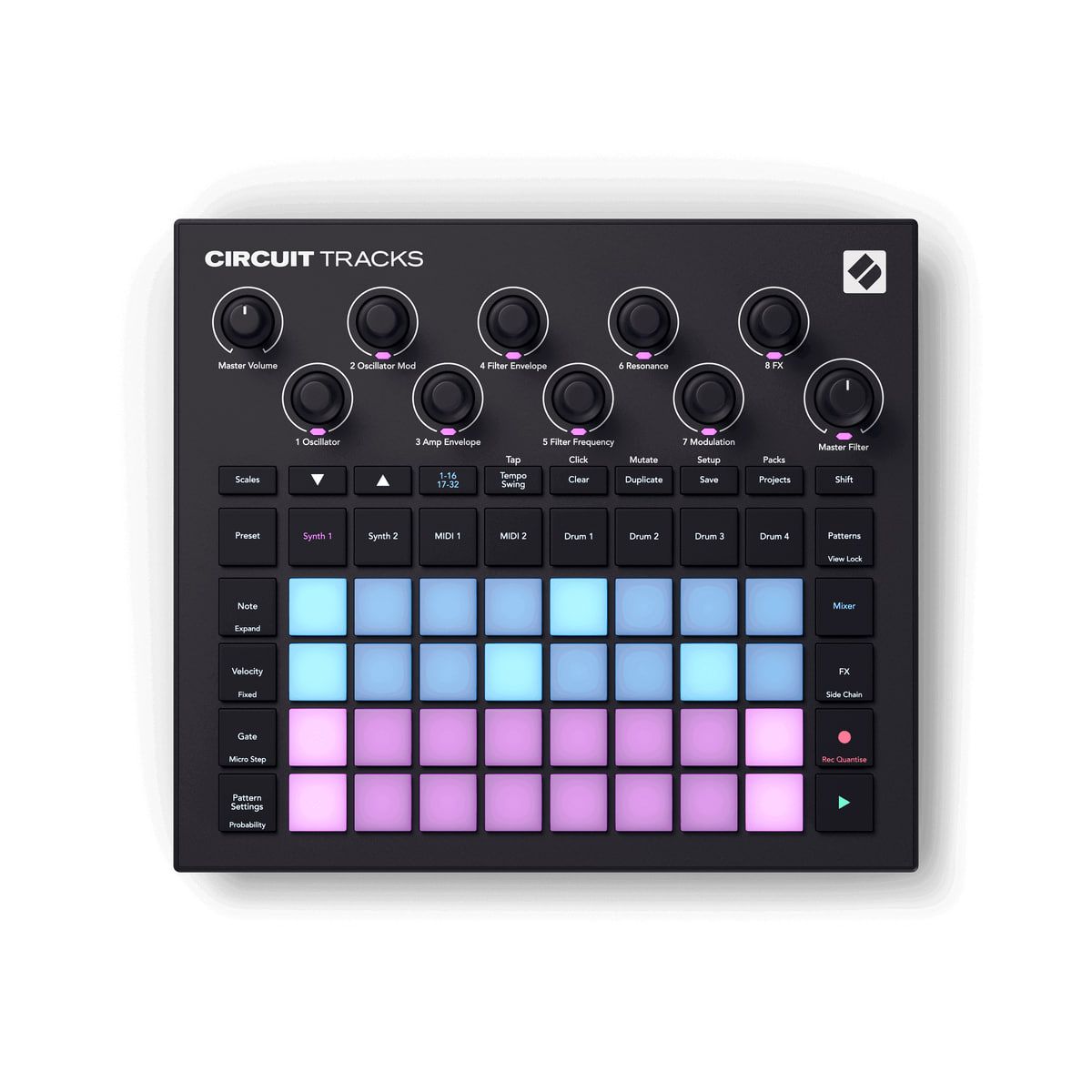 Novation Circuit Tracks  грувбокс цифровой, 4 x 8 пэдов RGB, USB/MIDI