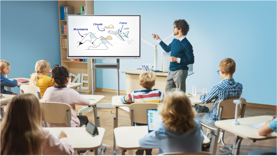 Vivitek EK753i EK753I Интерактивная панель 75", UHD, 500 кд/м.кв., 20 точек касания, 16/7, динамики 16 Вт х 2, Android 8.0 thumbnail 3