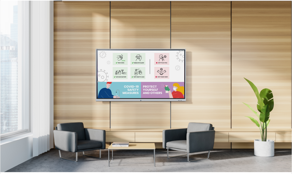 Vivitek EK753i EK753I Интерактивная панель 75", UHD, 500 кд/м.кв., 20 точек касания, 16/7, динамики 16 Вт х 2, Android 8.0 thumbnail 5