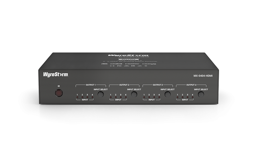 WyreStorm MX-0404-HDMI Матричный коммутатор 4K HDR 4x4 HDMI с де-эмбеддированием аудио и скалирующими выходами