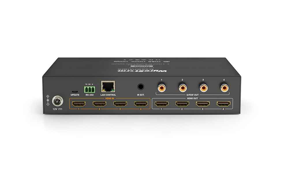 WyreStorm MX-0404-HDMI Матричный коммутатор 4K HDR 4x4 HDMI с де-эмбеддированием аудио и скалирующими выходами thumbnail 3